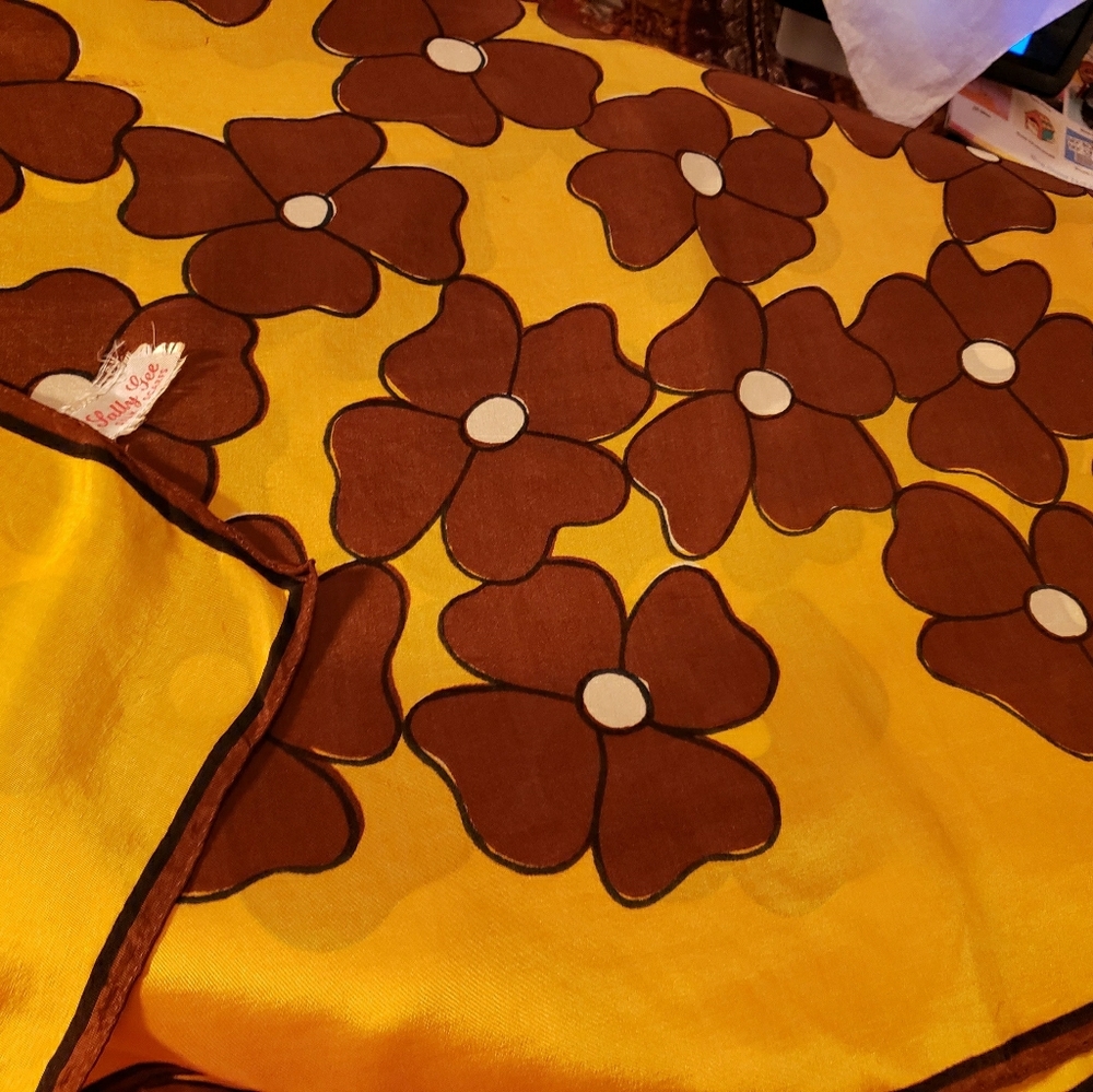 Vintage Sally Gee Pure Silk Scarf 30"